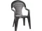 Bonaire plastična vrtna stolica, grafitna