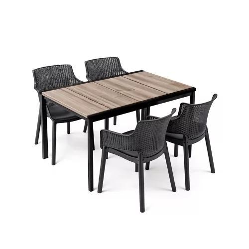 Set vrtnog namještaja Romen 4+1 u boji javor-grafit