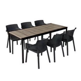   Romen Large set vrtnog namještaja 6+1 u grafitno sivoj boji jelen