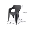 Ravello veliki set vrtnog namještaja 8+1, crni orah