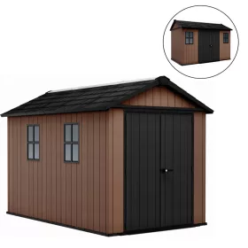 Newton Plus široka 11 x 7,5 plastična vrtna ograda, smeđa