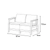 Scandi Linea dvosjedna vrtna sofa