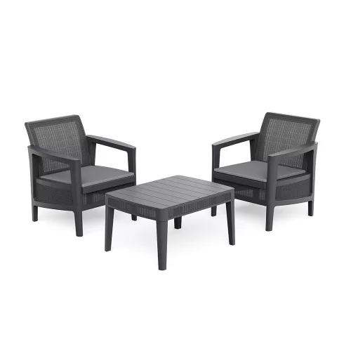 Atlas Linea plastični balkonski set s jastucima