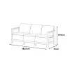 Scandi Linea trodijelna vrtna sofa