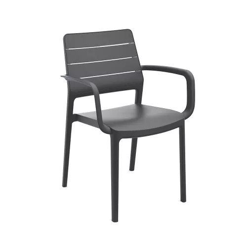 Porto plastična vrtna stolica s naslonima za ruke