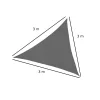 Sunflow sun-sail trokut 3x3x3 m antracit