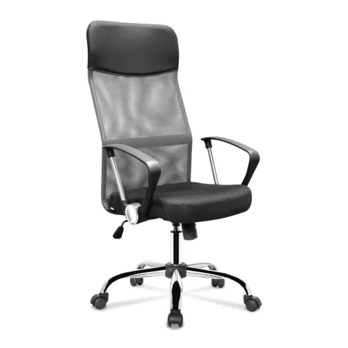 Lincoln vrtljiva stolica, crna i siva