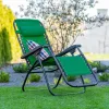 Deluxe sklopiva zelena ležaljka s jastukom