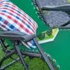 Deluxe sklopiva zelena ležaljka s jastukom