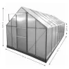 Polikarbonatna staklenik 250 x 550 x 124/205 cm