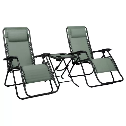 Deluxe set od 2 stolice i stola, zelena