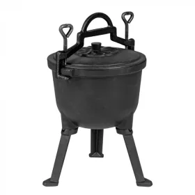 Lijevano željezo lonac na nogarama, 8 litara, emajliran