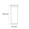 Noga for Uni 100 mm srebrna