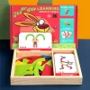 Magnetska tangram igra s karticama na engleskom jeziku, srednja razina