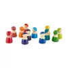 12 šarenih drvenih Montessori figura