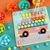 Montessori daska od drvenih letvica s karticama s slikama