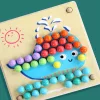 Montessori daska od drvenih letvica s karticama s slikama