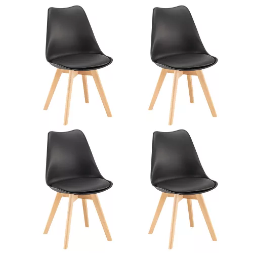 Stolice Silla, 4 komada, crne