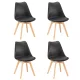 Stolice Silla, 4 komada, crne