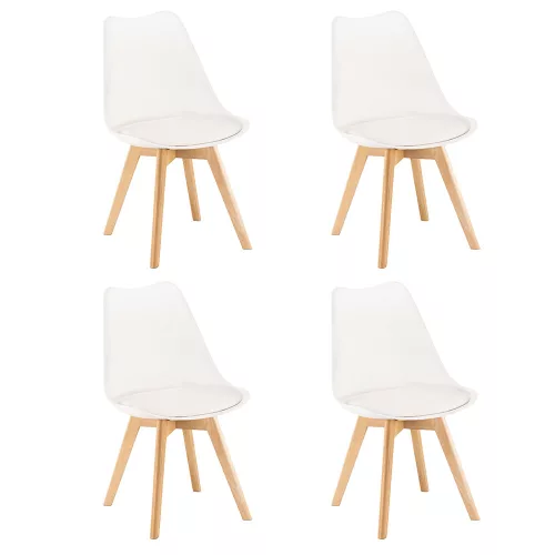 Blagovaonska stolica Silla, 4 komada, bijela