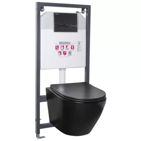 Delos BL Adriatic Black set za zidnu montažu WC školjke