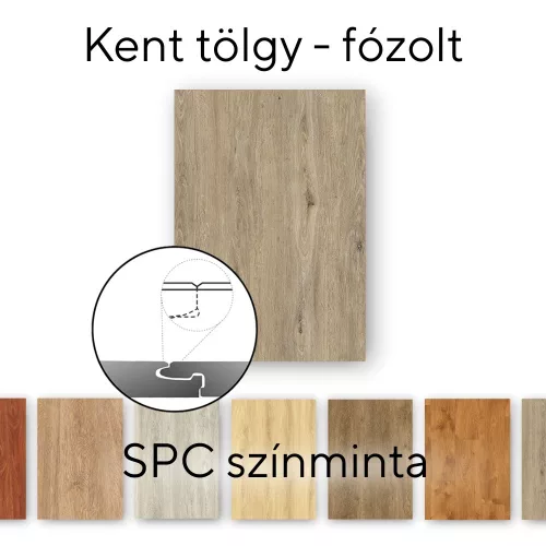 Leziter Kent Oak Vinilni SPC podni pokrivač, uzorak/komad