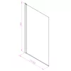 Eva 80x140 cm paravan za kadu