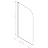 Eva 70x140 cm paravan za kadu