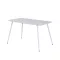 Bora, četvrtasti stol za prodaju sinteriranog kamena, 140 cm, bijeli