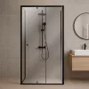 Flexi 80x90 cm zidno montirana asimetrična tuš-kabina bez tuš-tave