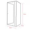 Flexi 80x90 cm zidno montirana asimetrična tuš-kabina bez tuš-tave