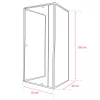 Flexi 80x90 cm zidno montirana asimetrična tuš-kabineta bez tuš-tave