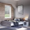 Miami bračni krevet bez podnice, 140x200 cm, York hrast-bijela