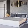 Miami bračni krevet bez okvira, 180x200 cm, bijeli Sonoma hrast