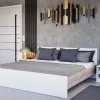 Miami bračni krevet bez okvira, 180x200 cm, bijela-York hrast