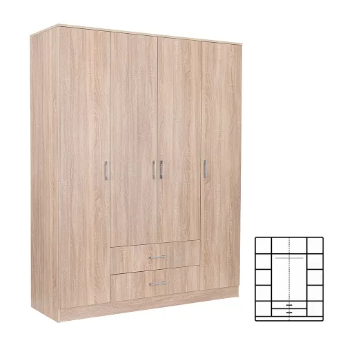 Oriemi Miami 160x205 cm Sonoma Oak-Sonoma Oak