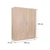 Oriemi Miami 160x205 cm Sonoma Oak-Sonoma Oak