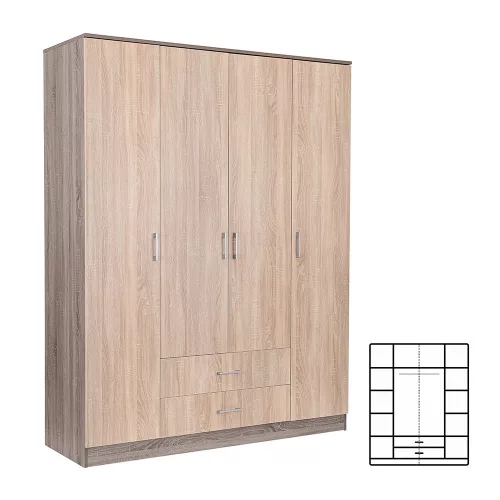 Oriama Miami 160x205 cm, Sonoma hrast i York hrast