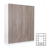 Ormar Miami 160x205 cm, hrast i bijela