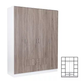 Ormar Miami 160x205 cm, hrast i bijela