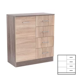   Komoda Miami, 1 vrata, 4 ladice, 80x92 cm, Sonoma hrast-York hrast