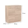 Komoda Miami, 2 vrata, 80x92 cm, Sonoma hrast-Sonoma hrast
