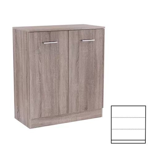 Komoda Miami s 2 vrata, 80x92 cm, jorkova hrastovina