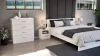 Komoda Miami s 4 ladice, 80x92 cm, bijela-bijela
