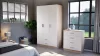 Komoda Miami s 4 ladice, 80x92 cm, bijela-Sonoma hrast