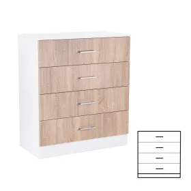 Komoda Miami s 4 ladice, 80x92 cm, Sonoma bijeli hrast