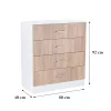 Komoda Miami s 4 ladice, 80x92 cm, Sonoma bijeli hrast