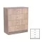 Komoda Miami s 4 ladice, 80x92 cm, Sonoma hrast-York hrast