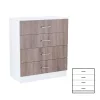 Komoda Miami s 4 ladice, 80x92 cm, jorkova hrast-bijela