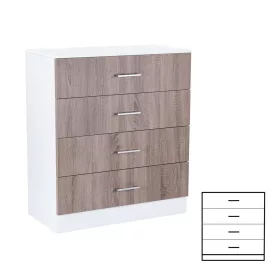 Komoda Miami s 4 ladice, 80x92 cm, jorkova hrast-bijela